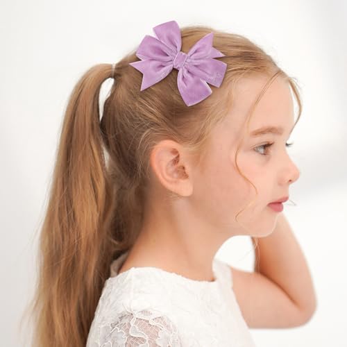 Velvet Hair Bows, 20PCS 3" Alligator Clips P1653