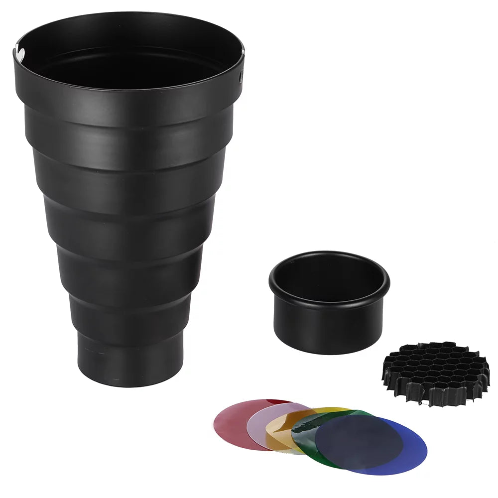 Snoot with Honeycomb Grid 5pcs Color Filter Kit R819