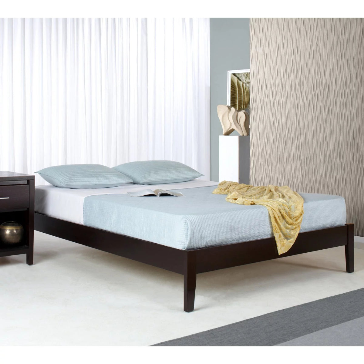 Full Solid Wood Platform Bed E3657
