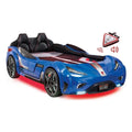 White Twin Race Car Bed C577376