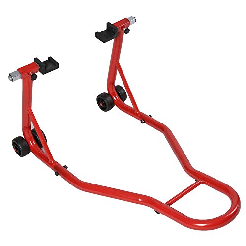 Motorcycle Lift Stand Rear 485LBS Capacity Portable Trailer Mounts Deep Red T192