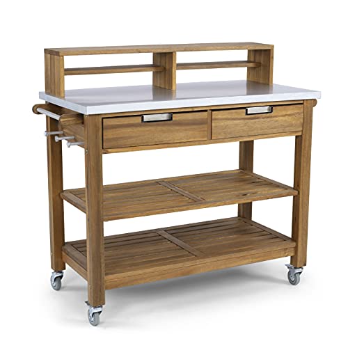 Golden Teak Potting Bench C93378