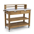 Golden Teak Potting Bench C93378