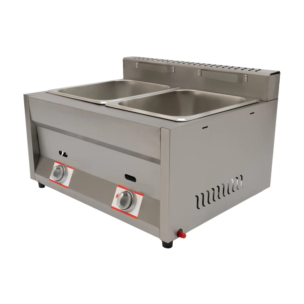 2 Burner Stainless Steel Gas Deep Fryer 12L R23329