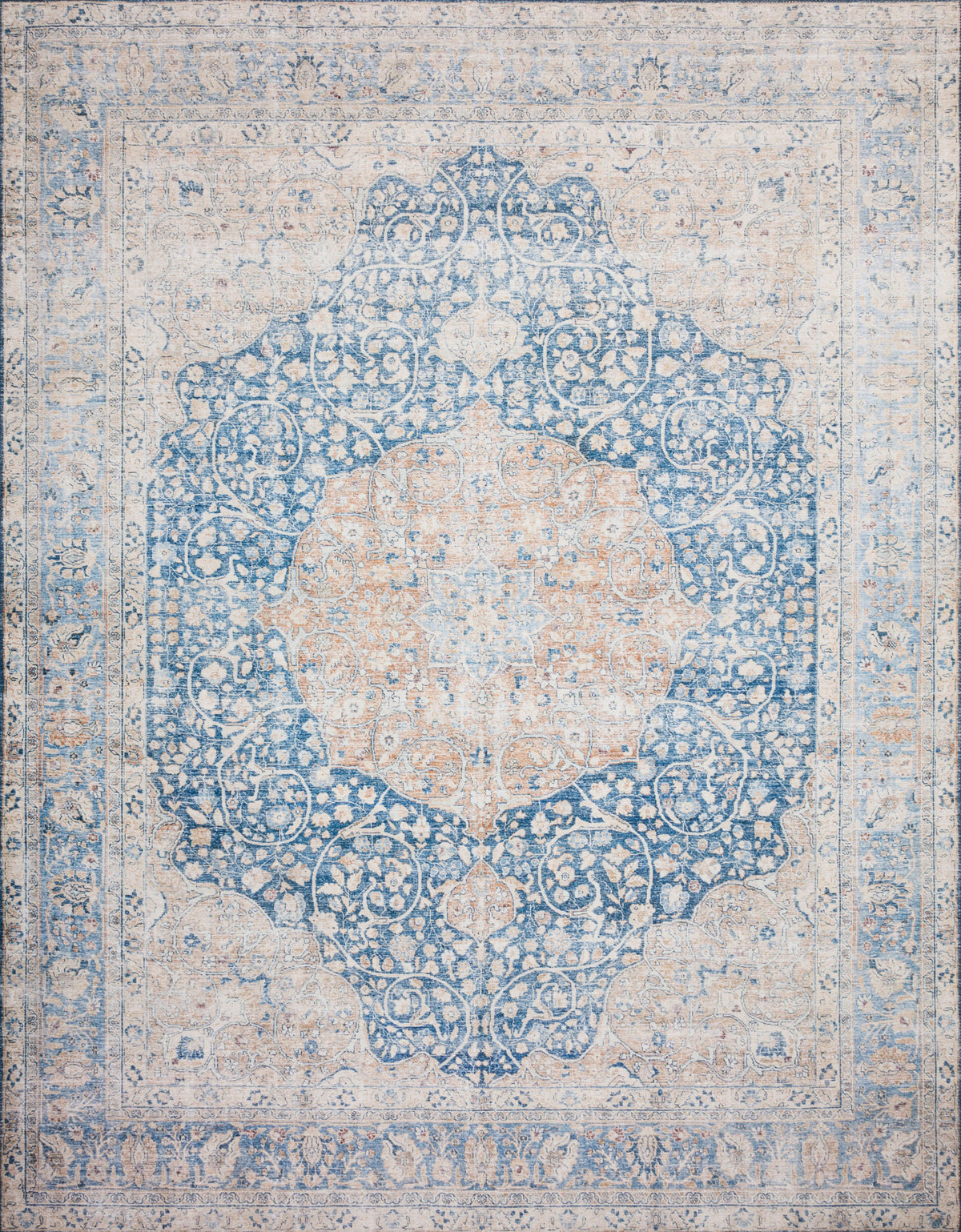 Blue Tangerine 2'6 x 9'6 Rug E3443