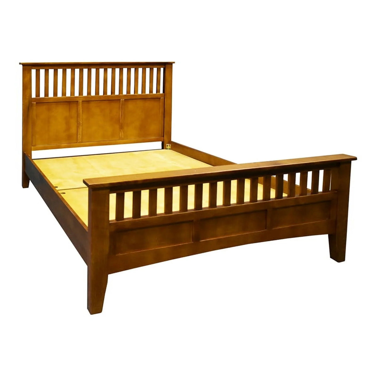Solid Wood Queen Bed with Slats in Cherry F933725