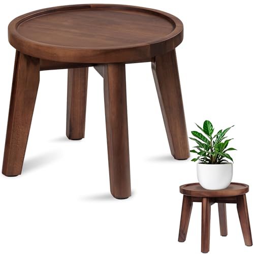 Acacia Wooden Plant Stand with Spill-Proof Tray K414750