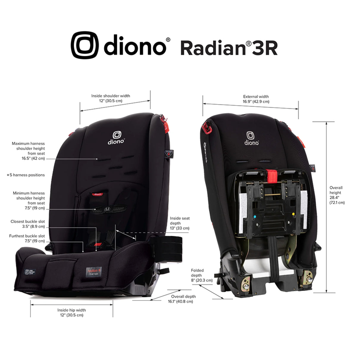 Black Convertible Car Seat G129