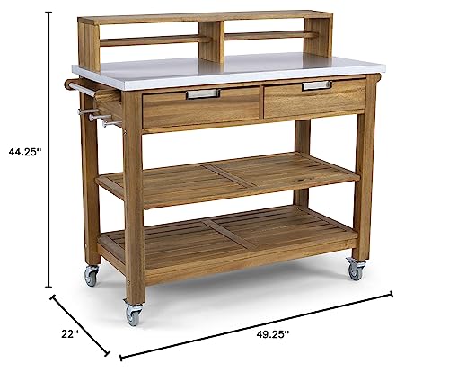 Golden Teak Potting Bench C93378