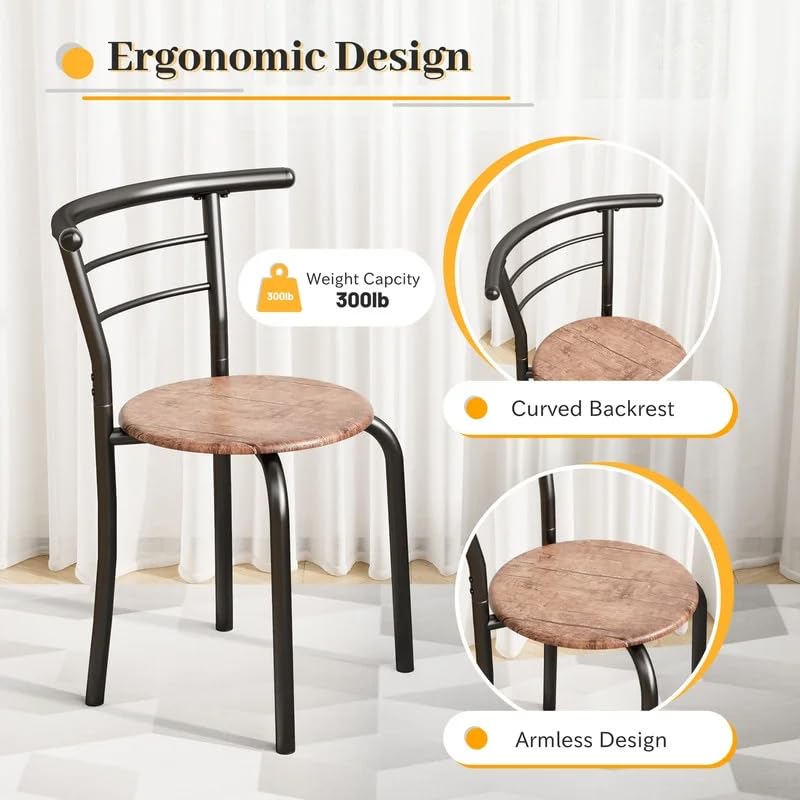 3-Piece Wooden Dining Table Set with 2 Chairs Z24763