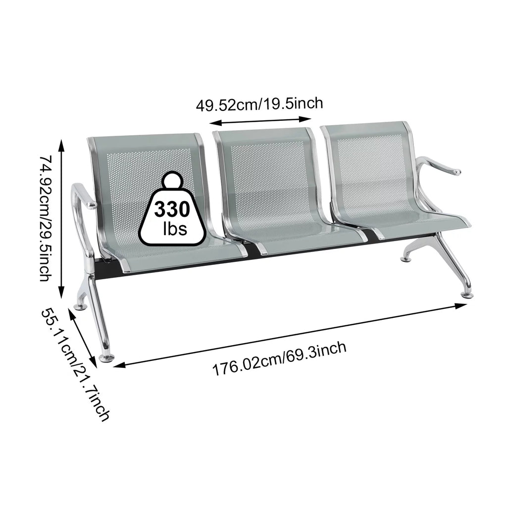 3-Seat Waiting Room Chair with Arms R7580