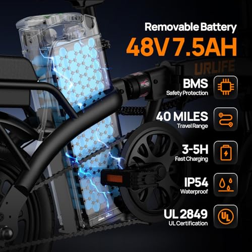 14" Folding Electric Bike 500W 48V 375Wh U534430