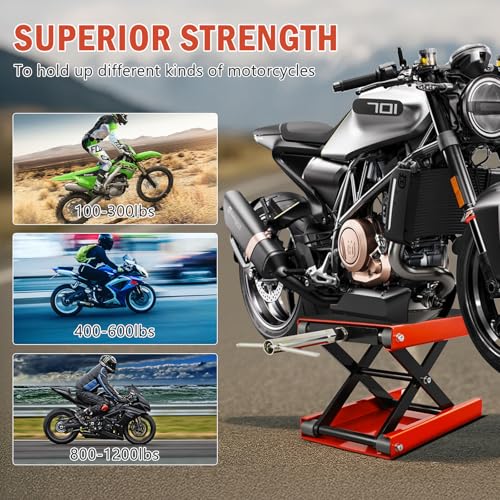 1200 Lbs Steel Motorcycle Lift Scissor Jack V1187