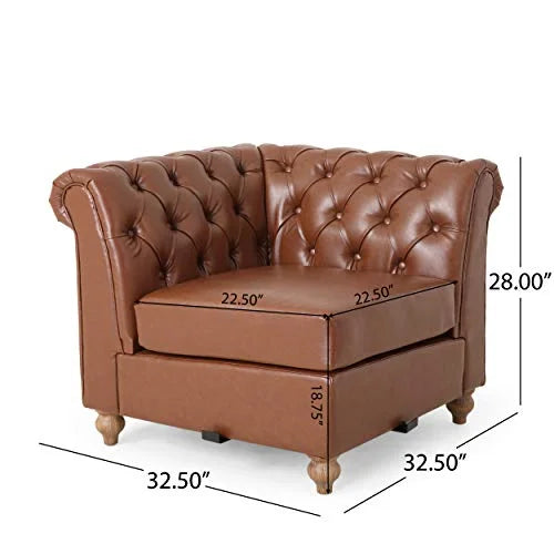 Cognac Brown Natural Sectional K757015