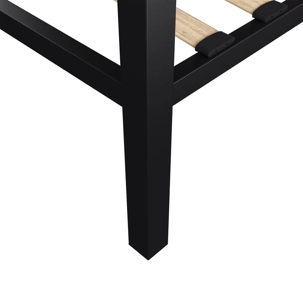 Queen Size 13 Inch Black Metal Canopy Bed Frame C83155
