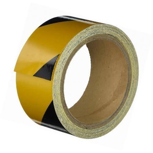 Reflective Hazard Black / Yellow Tape 23 in x 33 ft A2186