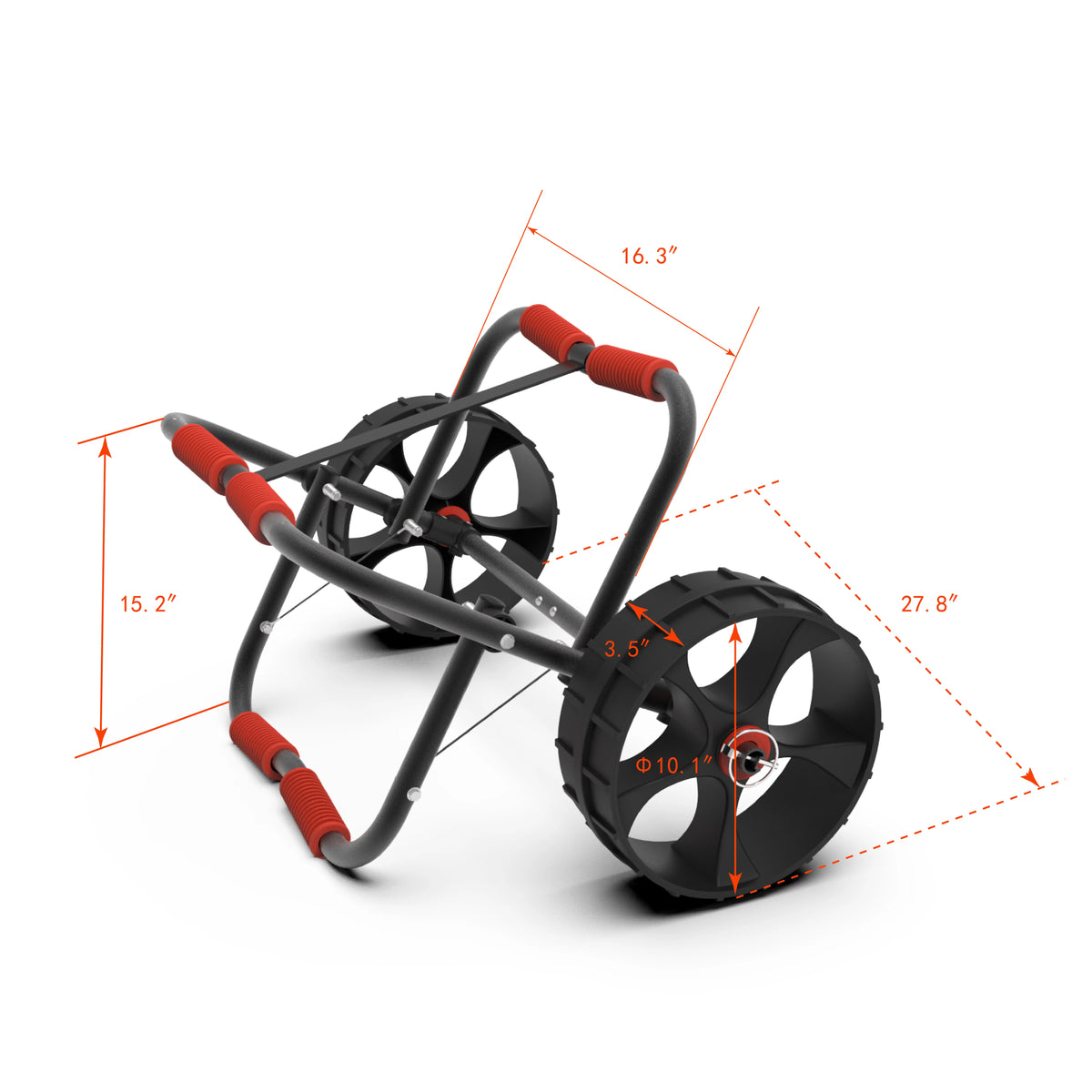 Folding Kayak Canoe Boat Carrier Cart Red Q424161