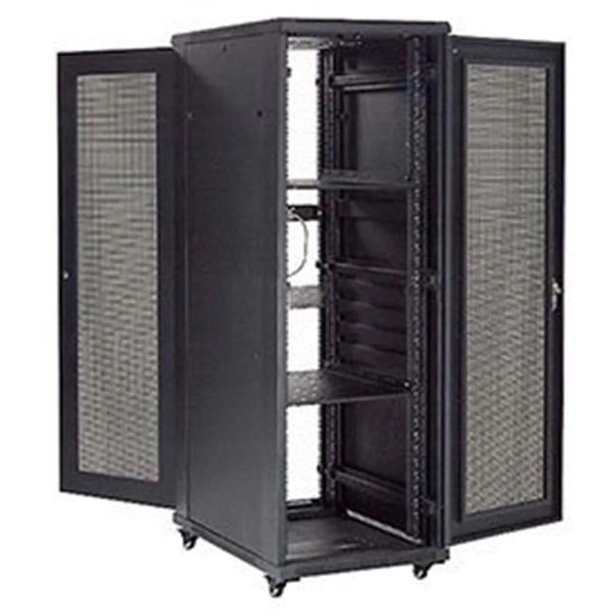 37U Network Server Data Rack Enclosure Cabinet with Vented Doors, Black H490