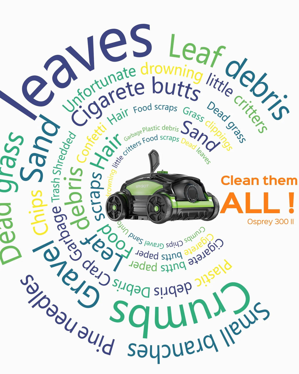 Cordless Robotic Pool Cleaner 45W 130Mins Black and Blue Z469921