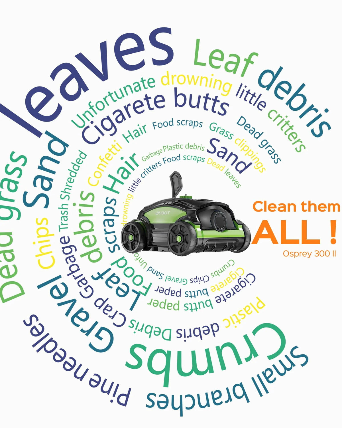 Cordless Robotic Pool Cleaner 45W 130Mins Black and Blue Z469921