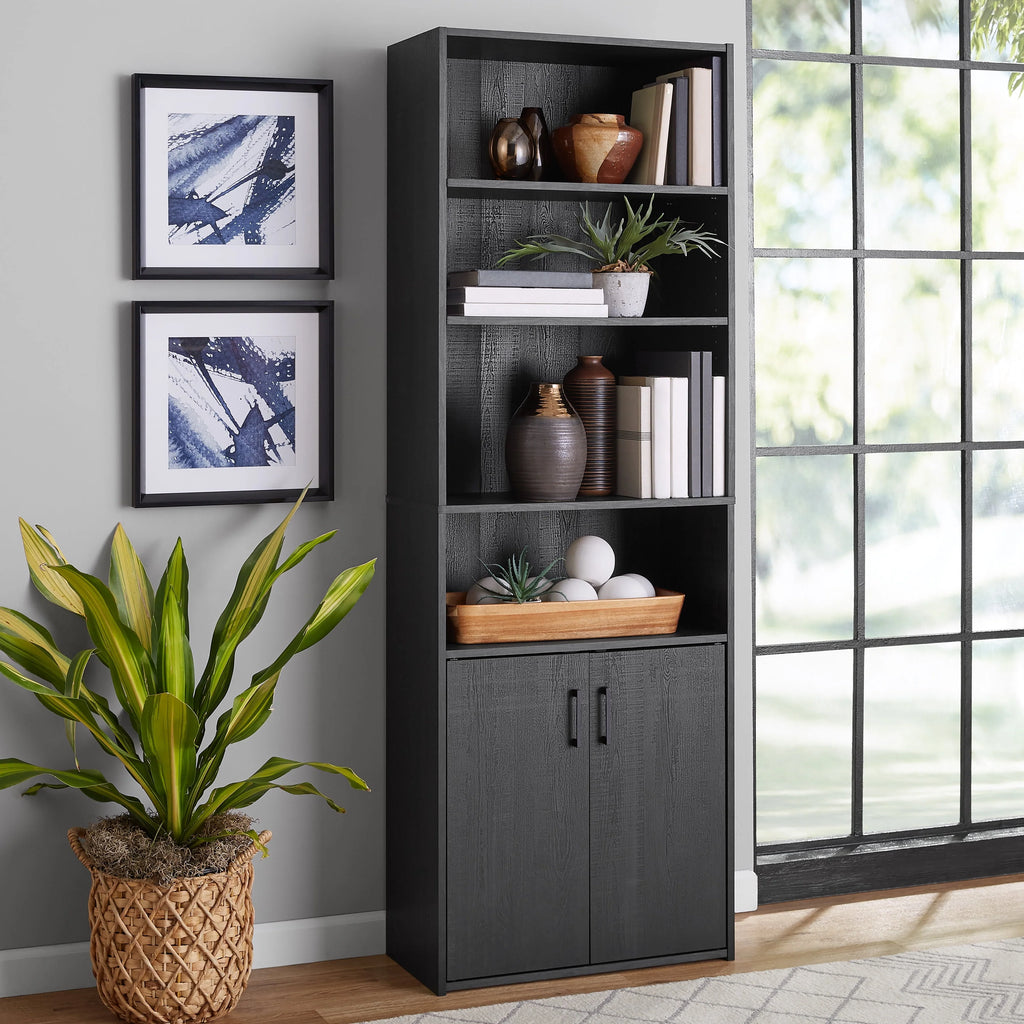 5 Shelf Bookcase with Doors G1813
