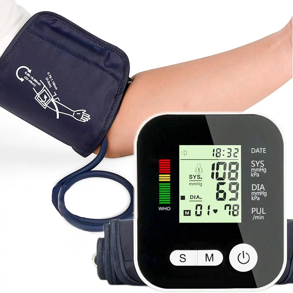 Black Automatic Digital Upper Arm Blood Pressure Monitor P37215