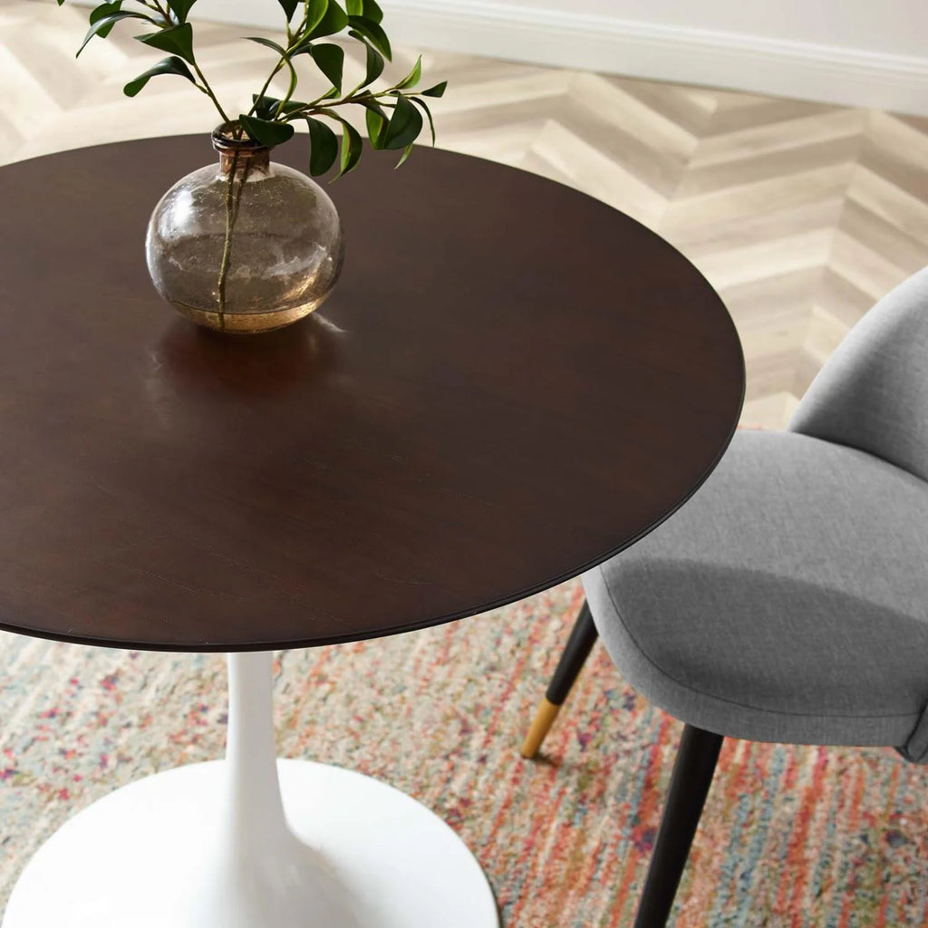 Round Modern Wood Metal Dining Table Z3408