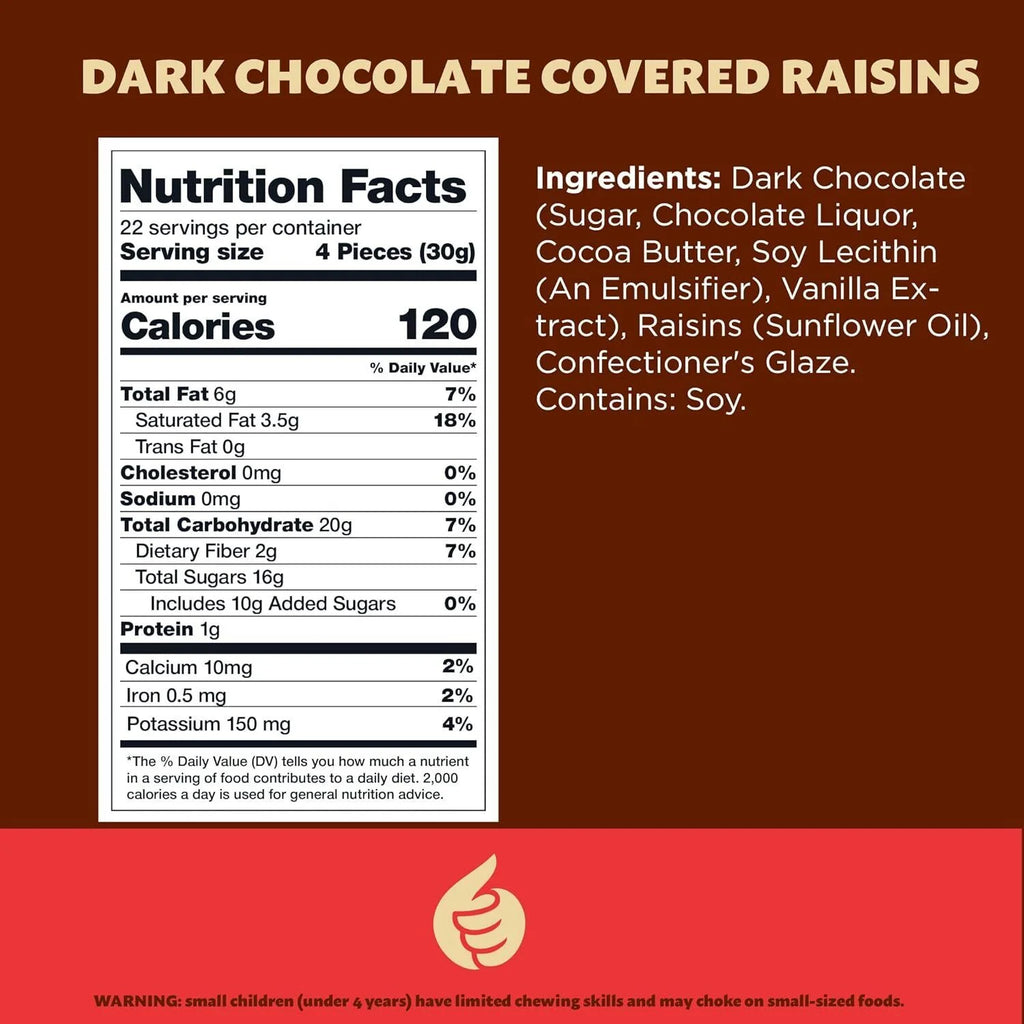 Dark Chocolate Covered Raisins 2-Pound Bag N547