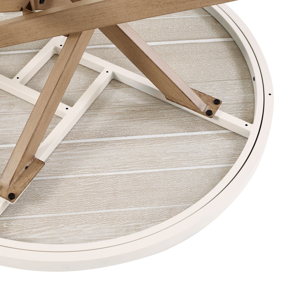 White Round Outdoor Tile-Top Coffee Table R7921