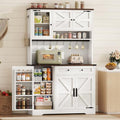Black Kitchen Pantry Cabinet with Drawer and Doors X517497