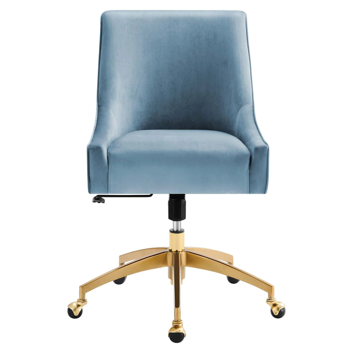 Light Blue Velvet Office Chair N3854