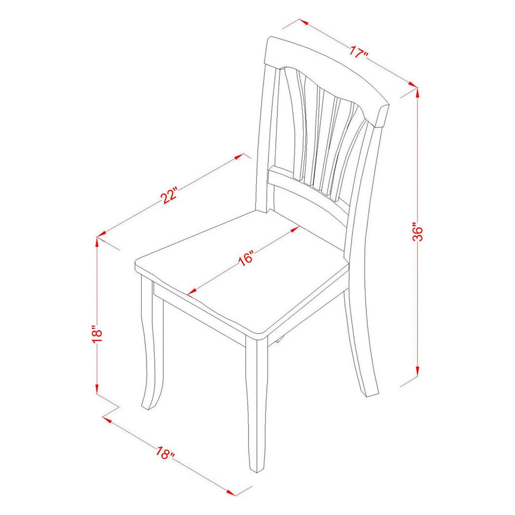 3 Pc Drop Leaf Dinette Set with 2 Wooden Dining Chairs G464411