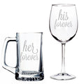 Beer Mug and Wine Glass Set U186