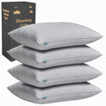 Queen Size Set of 2 Gray Down Alternative Pillows E778