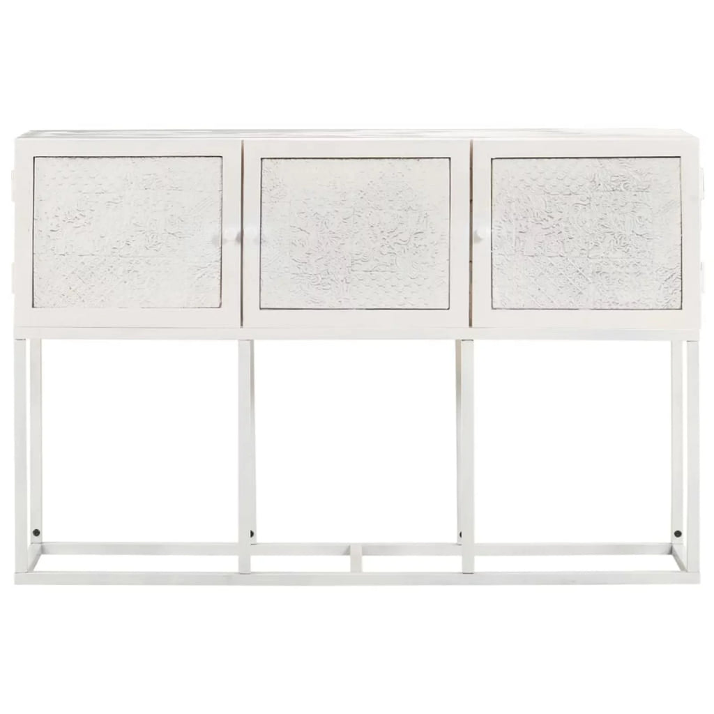 White 3 Door Mango Wood Sideboard A888563