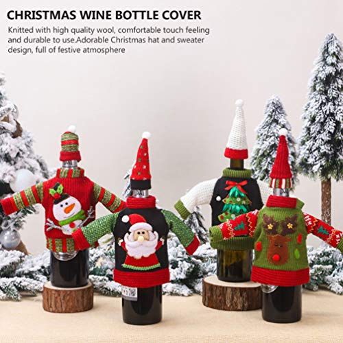 Christmas Wine Bottle Covers with Hat D811