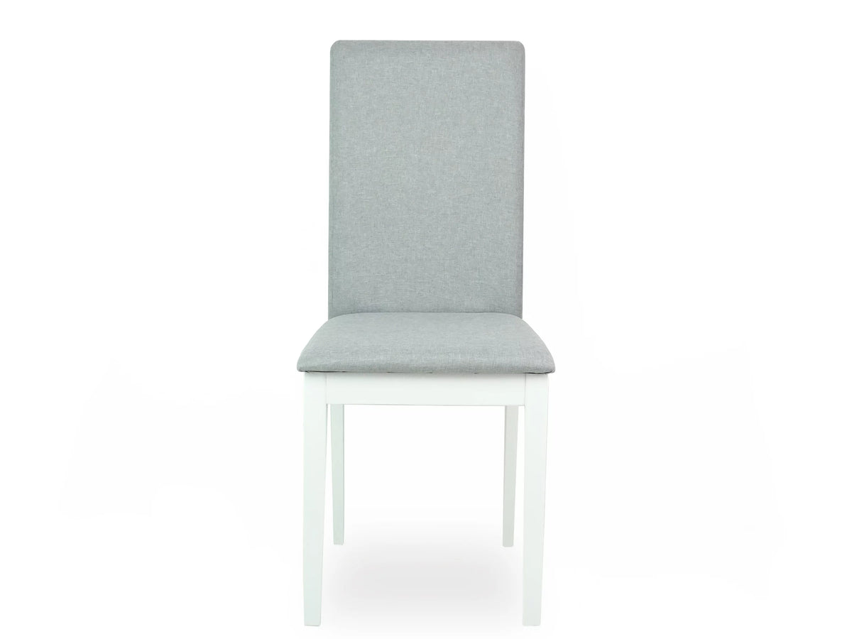 5 Pc Dining Table and 4 Side Chairs Solid Wood White Y725