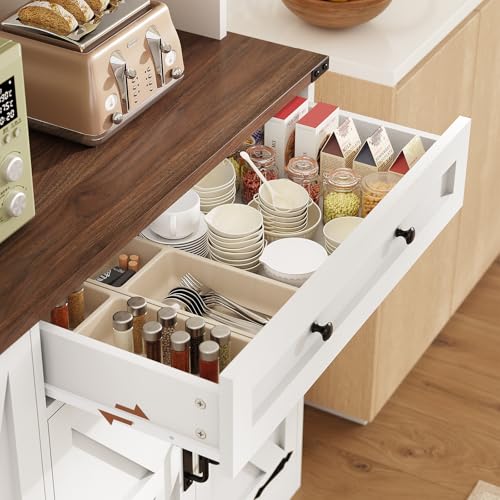 Black Kitchen Pantry Cabinet with Drawer and Doors X517497