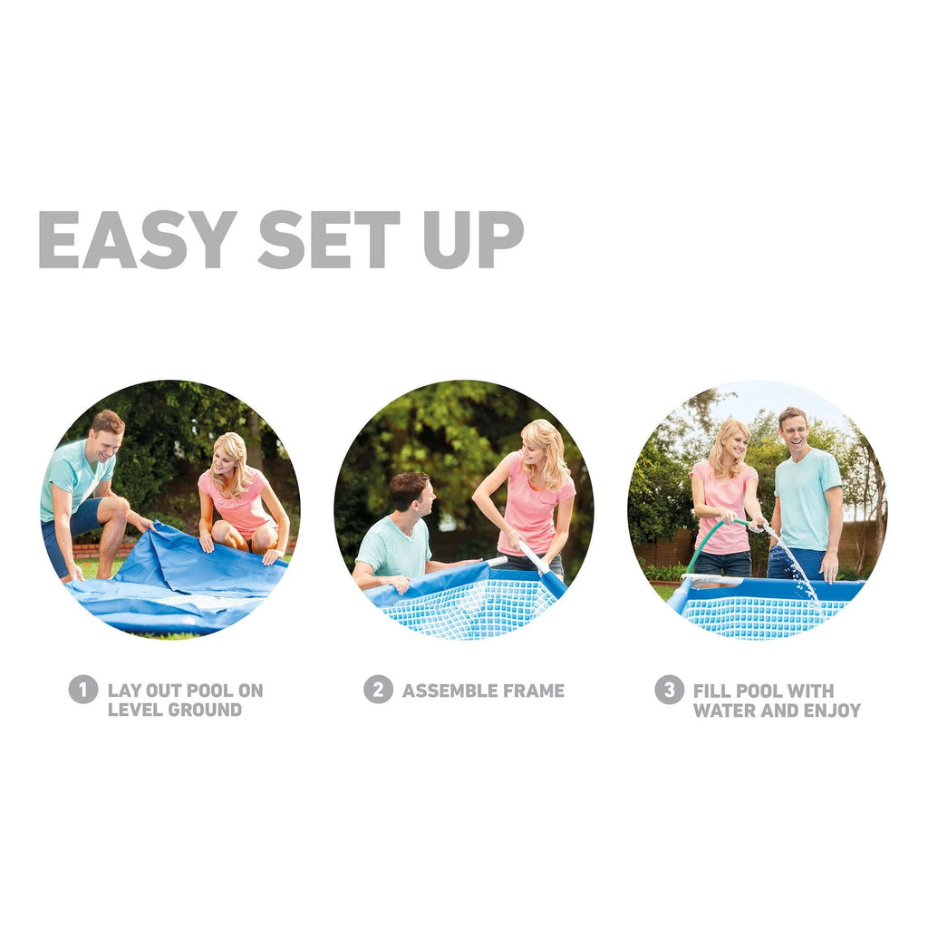 8.5ft x 26in Rectangular Frame Above Ground Swimming Pool E483499