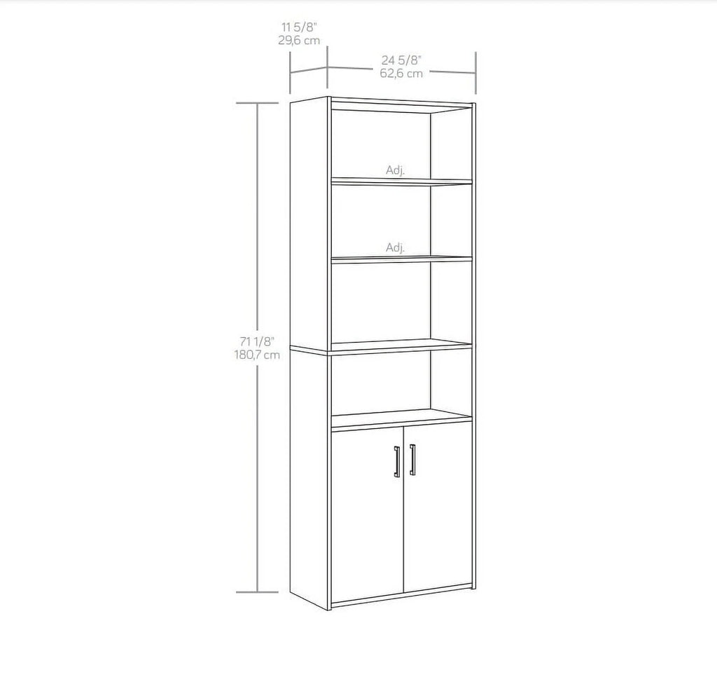 5 Shelf Bookcase with Doors G1813