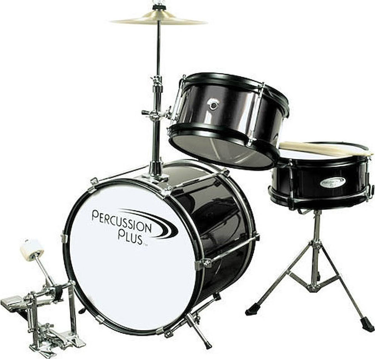 3-piece Black Drum Set W337