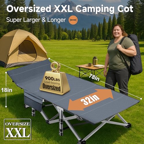 Folding Camping Cot with Pad and Carry Bag Y6223