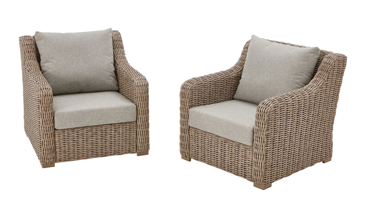 2-Pack Outdoor Club Lounge Chairs with Cushions L50106