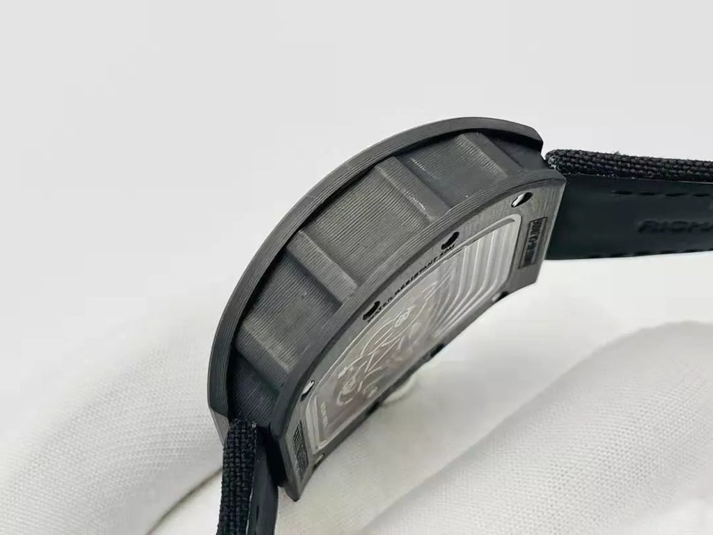 Skeleton Dial Black Bezel Black Canvas Strap F426