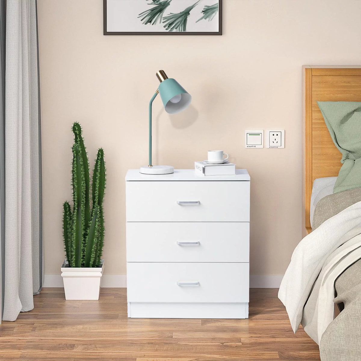 White 3 Drawer Dresser I225014
