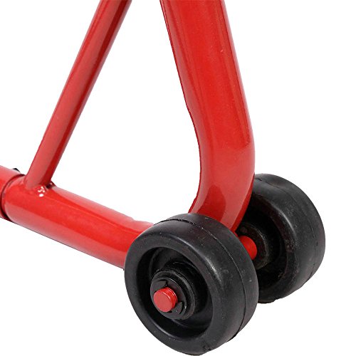 Motorcycle Lift Stand Rear 485LBS Capacity Portable Trailer Mounts Deep Red T192