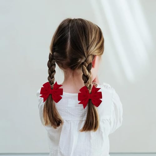 Velvet Hair Bows, 20PCS 3" Alligator Clips P1653