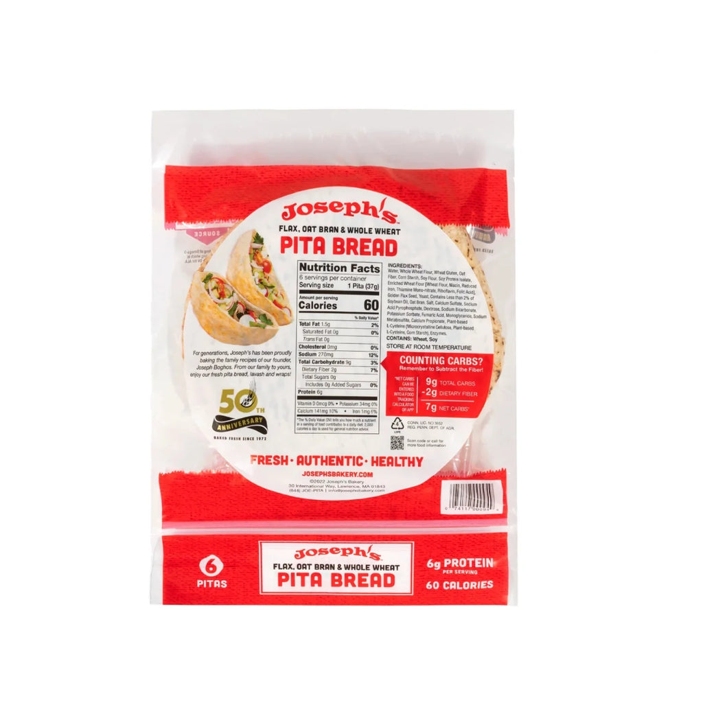 Low Net Carb Flax Pita Bread 6 Pack F7727