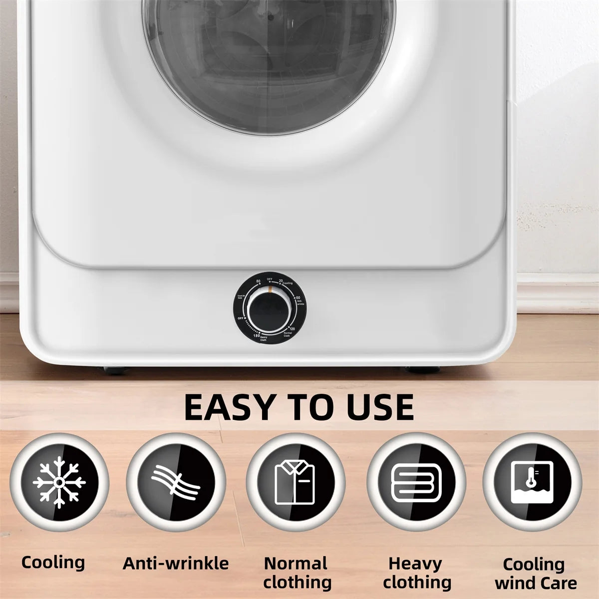 1.95Cu.ft 830W Stainless Steel Clothes Dryer N913768