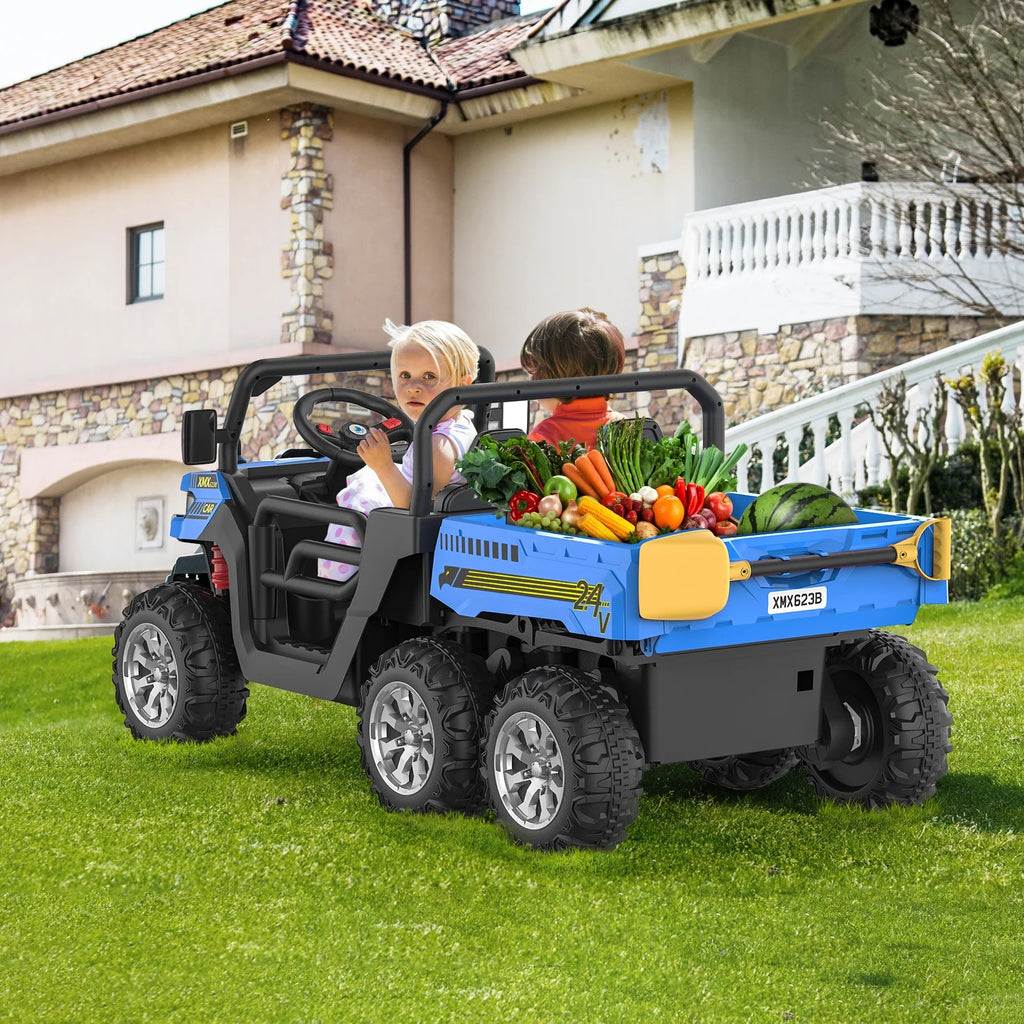 24V 6 Wheels Electric Ride on Tractor Dump Truck Q443023